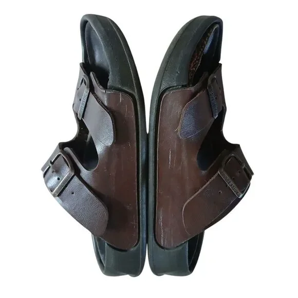 Vintage Rare 70's Euro Birkis Birkenstock Women’s Arizona Sandal Leather 5 - Picture 3 of 10